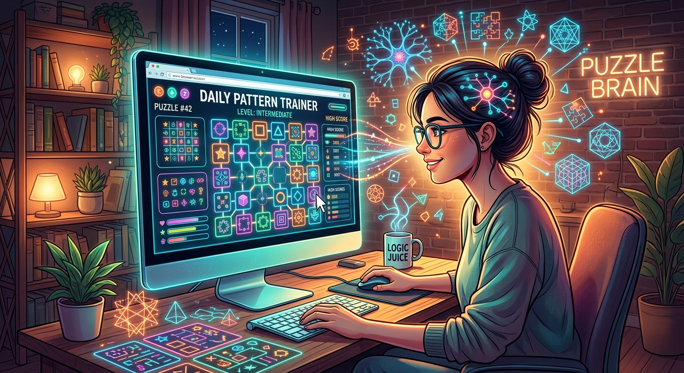 Training Pattern Recognition Through Daily Browser Puzzle Games
