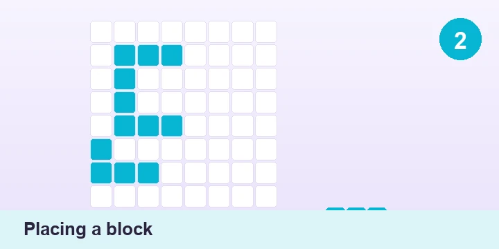 Placing a block - Block Puzzle