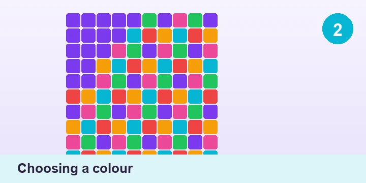 Choosing a colour - Flood It