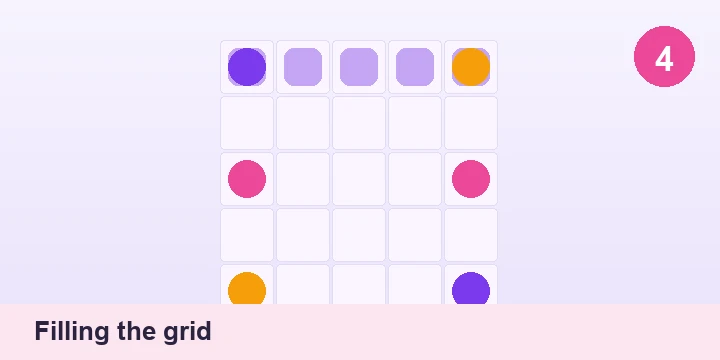 Filling the grid - Dot Connect