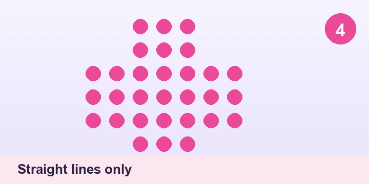 Straight lines only - Peg Solitaire