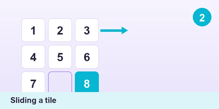 Sliding a tile - Slide Puzzle