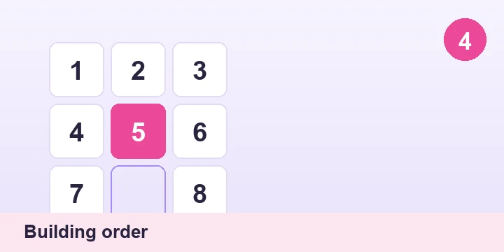 Building order - Slide Puzzle