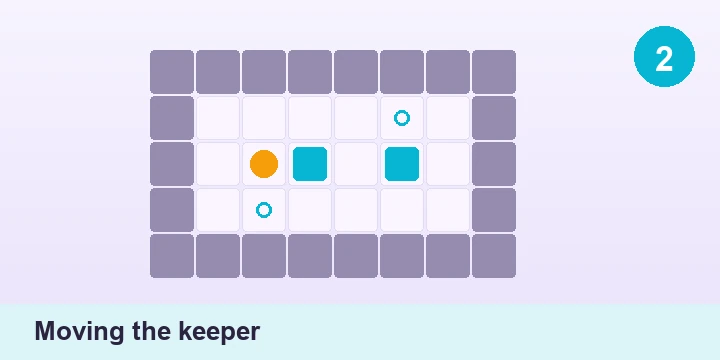 Moving the keeper - Sokoban