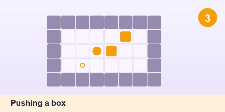 Pushing a box - Sokoban