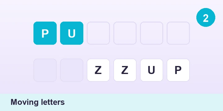 Moving letters - Word Scramble