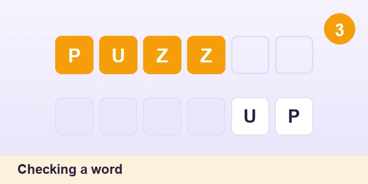 Checking a word - Word Scramble